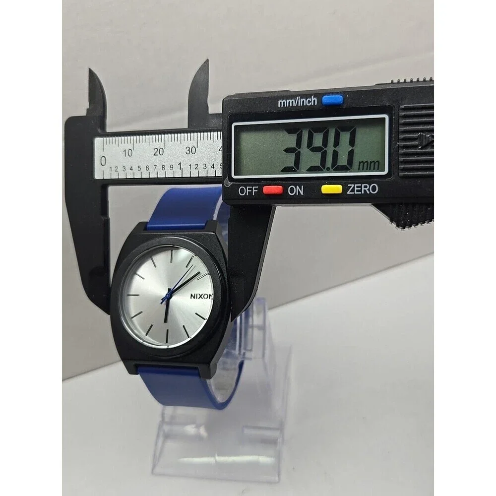 Nixon The Time Teller P Minimal 39mm Watch Blue Black Silver Unisex New Battery